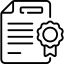 Qualification certificates icon